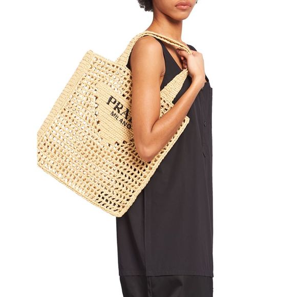 PRADA RAFFIA TOTE BAG - Picture 5 of 6